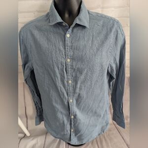 H&M Blue Casual Button-Down Shirt